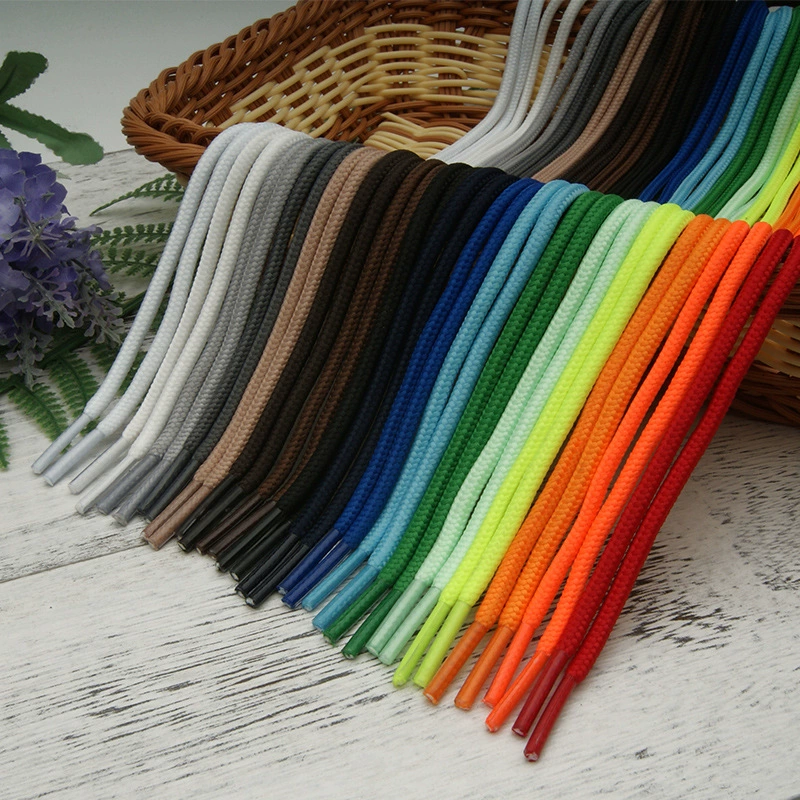 Завод в наличии трансграничные 4 мм круглые зашифрованные шнурки Спорт на открытом воздухе походы круглые шнурки веревка круглые шнурки