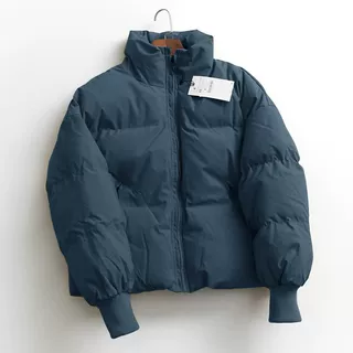 跨境外贸聚酯棉服女短款立领休闲面包服冬季加厚保暖棉衣时尚外套