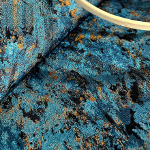 夜空油画质感织锦缎尼龙面料服装装饰书衣包装汉服时装连衣裙布料