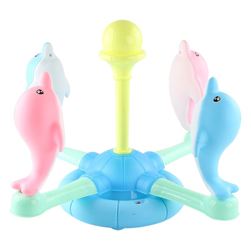 Juego de delfines eléctricos anillo de lanzamiento juego de anillo jardín de infantes bebé educación temprana padre-hijo anillo interactivo juguete
