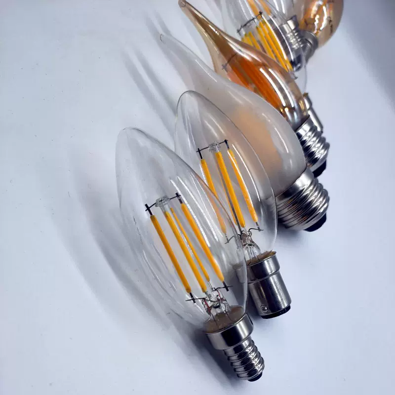 led 仿复古爱迪生钨丝灯泡 蜡烛尖泡拉尾