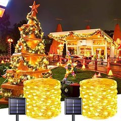 LEDハロウィーン太陽エネルギー銅線灯八機能灯列満天星装飾灯屋外灯列クリスマス祭り