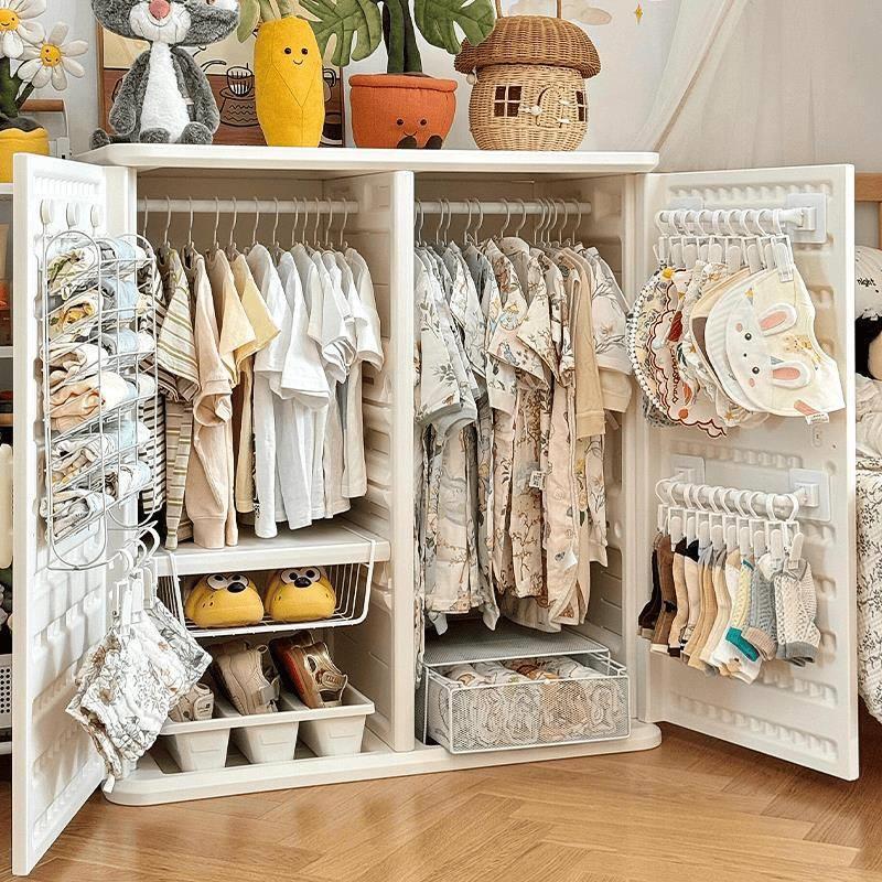 Multifunctional Storage Rack for Children's Room DIY Desktop Multi-Layer Sweat Towel Underwear Storage Rack Without Punching Wardrobe Hanging Rod