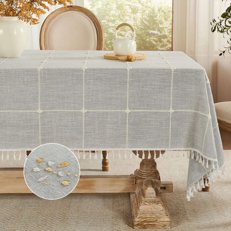 Grey-Waterproof Tablecloth (en inglés)