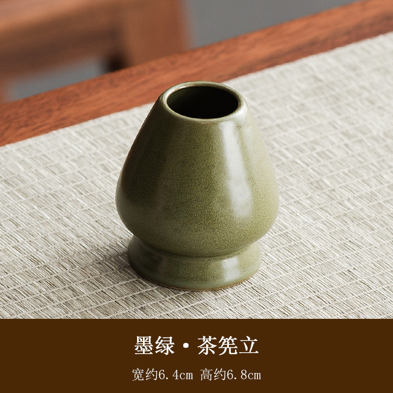 大型日本茶風抹茶ボウル、抹茶道具、抹茶ブラシ、茶碗、かわいいストライプ茶筅セット|undefined