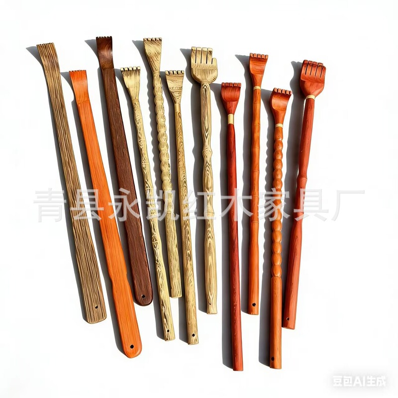 Chicken wing Wood classic scratching Lianzhu tickle scratching safflower pear small round scratching round rake exquisite old man Music Manufacturers in stock