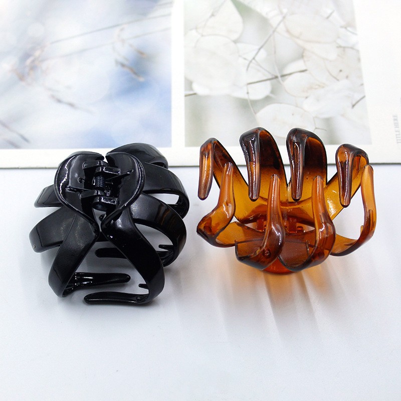 现货亚克力蝴蝶结抓夹AS发饰八爪鱼南瓜夹组合夹固定发夹马尾发夹