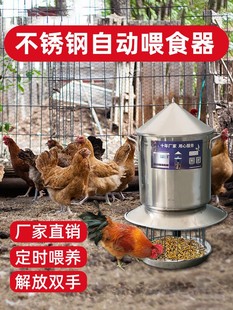 Stainless Steel Quantitative Feeder for Feeding Ducks and Chickens, Automatic Feeding Machine for Chicken Farming