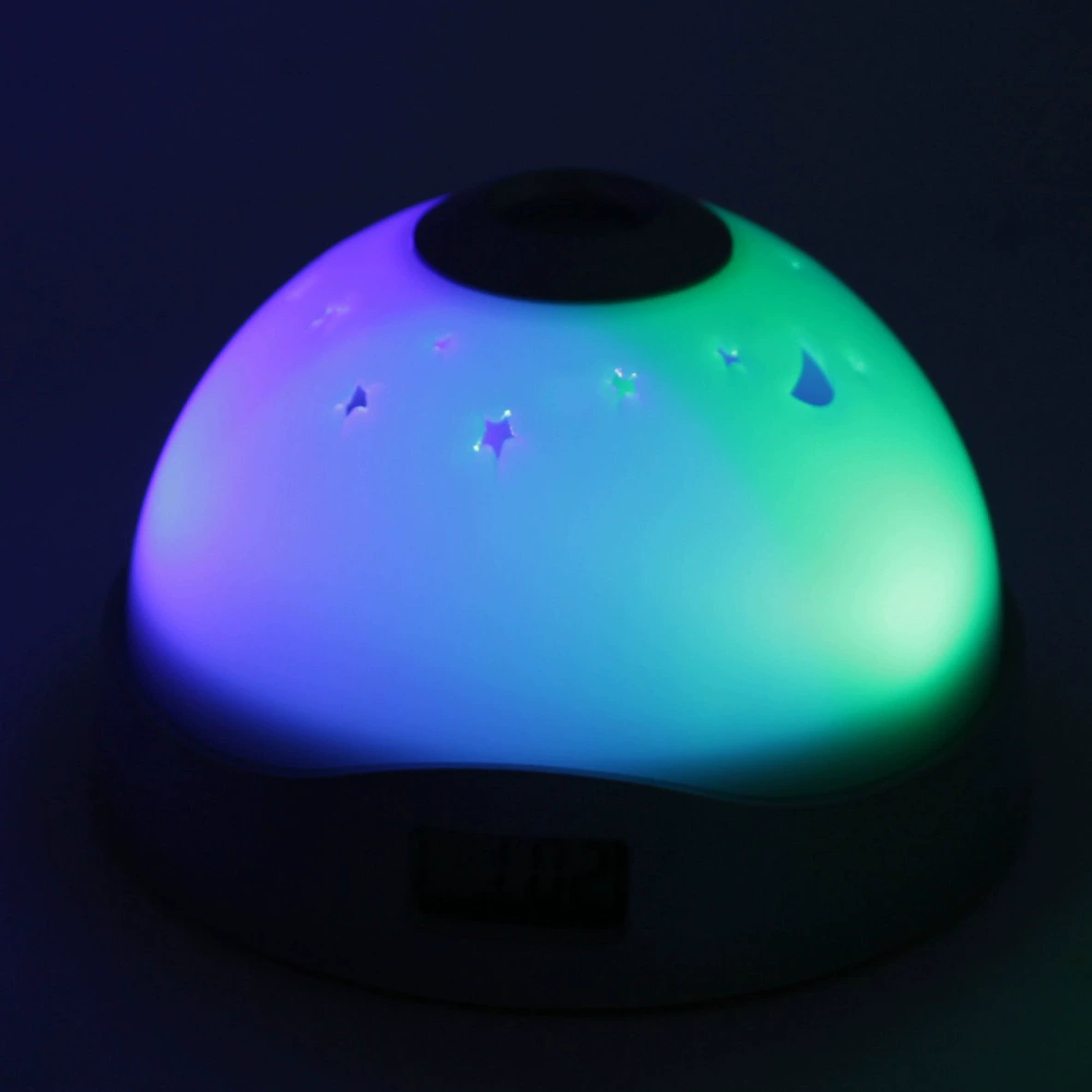 Creative Dream Colorful Star Monthly Projection Alarm Multifunctional Lazy Luminous Projective Clock Round Projective Clock
