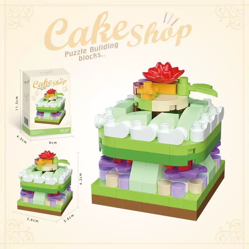 MZ-287 Маленький торт Матча Полуничный шифон