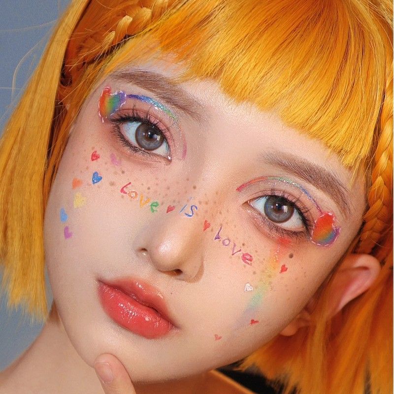 Colorful Hearts, English Letter "Love" Face Stickers, Tattoo Stickers, Festival Performance Makeup Face Decorations, Rainbow Face Stickers Colorful Hearts, English Letter "Love" Face Stickers, Tattoo Stickers, Festival Performance Makeup Face Decorations, Rainbow Face Stickers