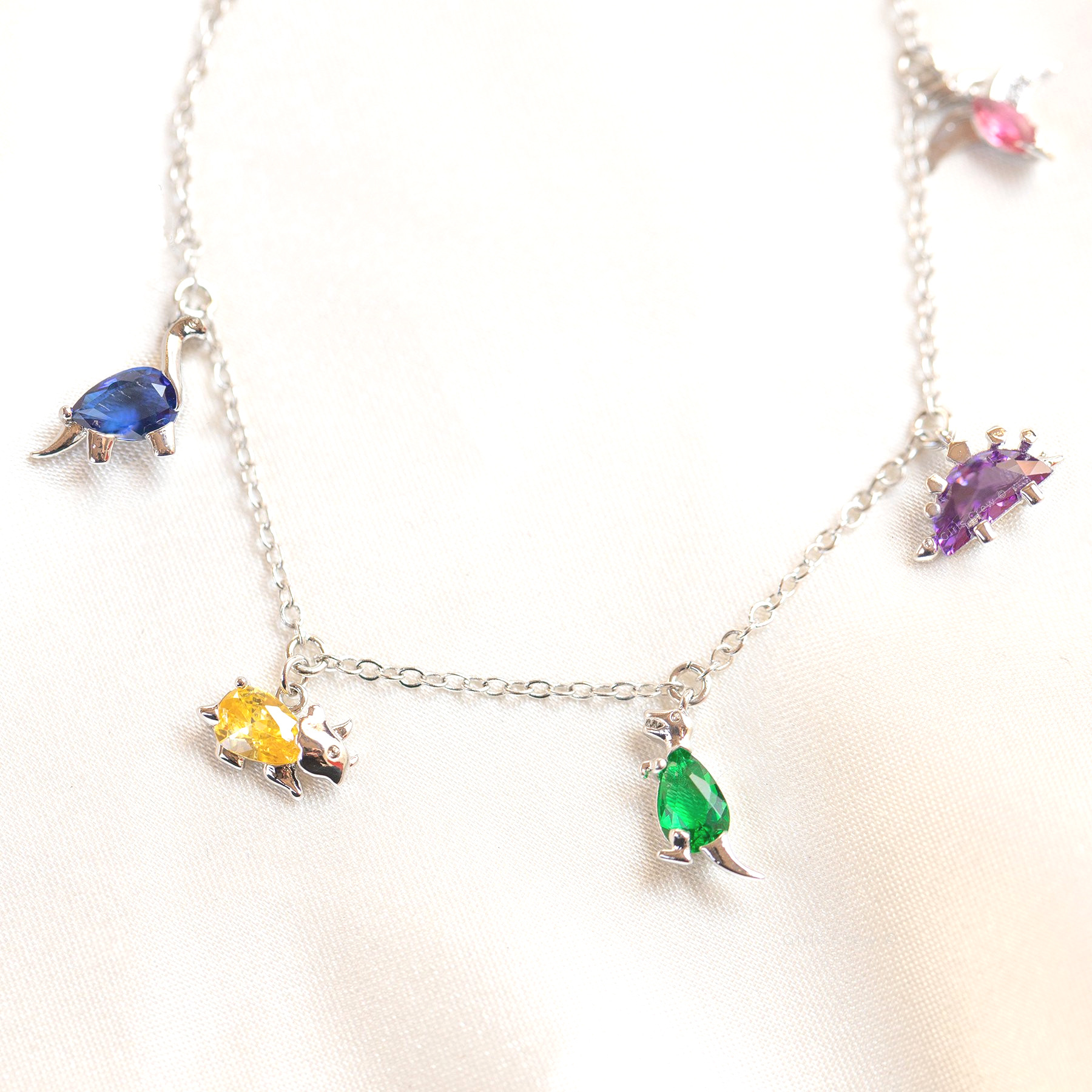 Fashion dinosaur bracelet small animal color zirconium copper bracelet