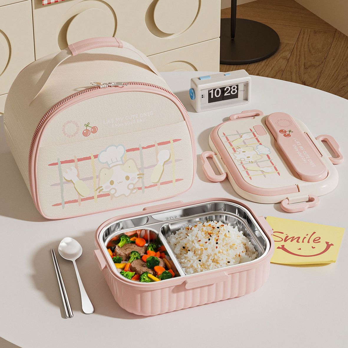 【33 Fu】316 Stainless Steel Lunch Box Plate, Special Lunch Box for Work, Sealed Student Microwave Lunch Box