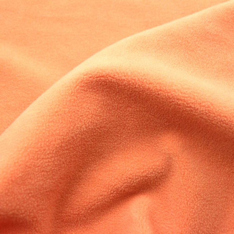 单面涤氨纶摇粒绒服装面料抗起球低弹力氨纶超细单刷单摇粒绒布料