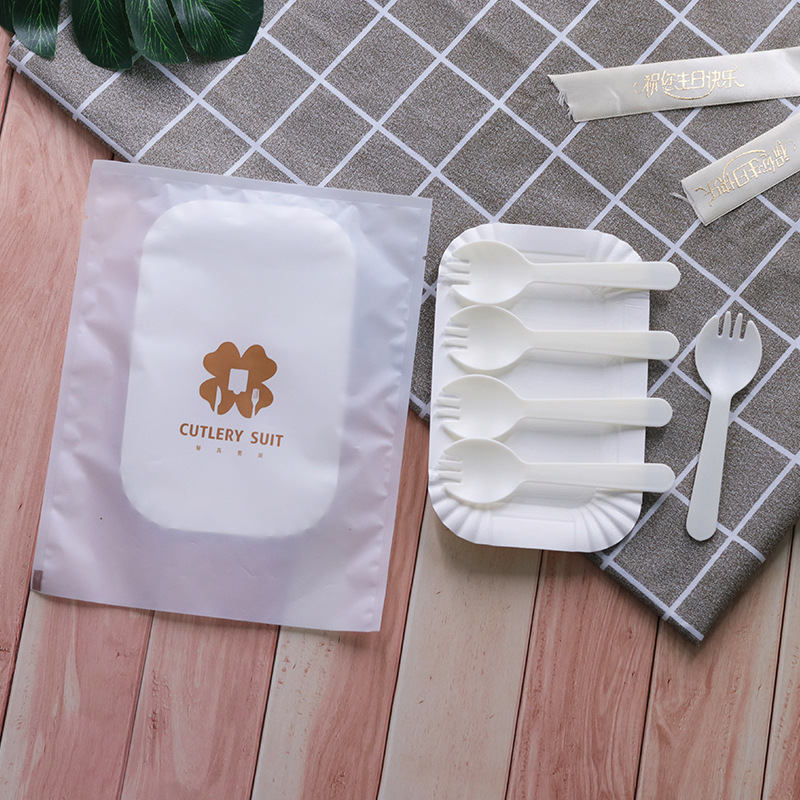 Birthday Paper Plate Cake Tableware Disposable Environmentally Friendly Biodegradable Set Knife and Fork Dish Birthday Hat Candle Amazon