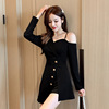 Fashionable and sexy dress， small fragrant and versatile set for women