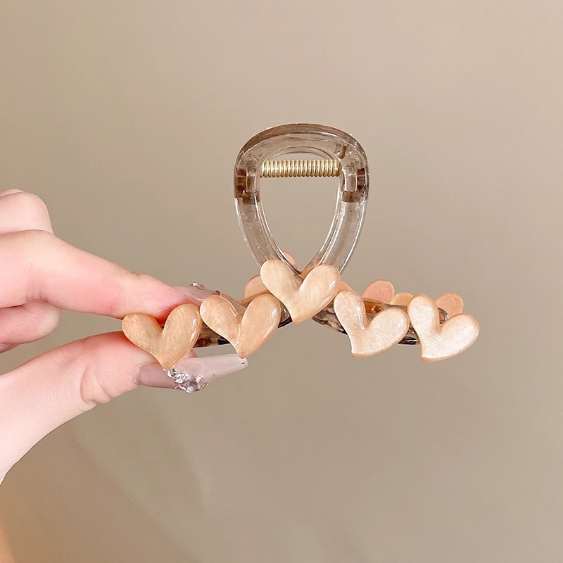 Accesorios para el cabello de pinza de tiburón de acrílico grande de Corea, clip de agarre para el cabello de disco simple, tocado de horquilla de cabeza femenina al por mayor