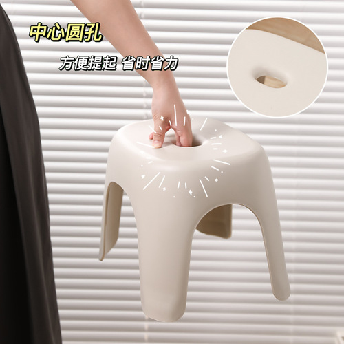 Small stool household small plastic stackable thickened coffee table bench chair children's bathing bathroom shoe changing low stool