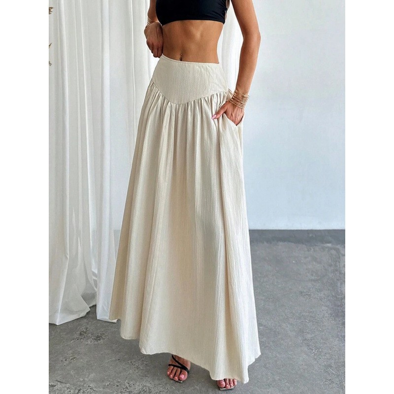 Cross-Border Amazon Autumn and Winter New European and American Clothing High-Waisted A-Line Umbrella Skirt Versatile Skirt Long Skirt Women's Zipper Cross-Border Amazon Autumn and Winter New European and American Clothing High-Waisted A-Line Umbrella Skirt Versatile Skirt Long Skirt Women's Zipper