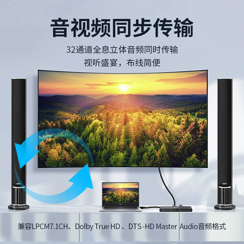 Устройство вывода HDMI 2.0 высокого разрешения, один вход, два выхода, 4k60Hz HD один выход, два V118A