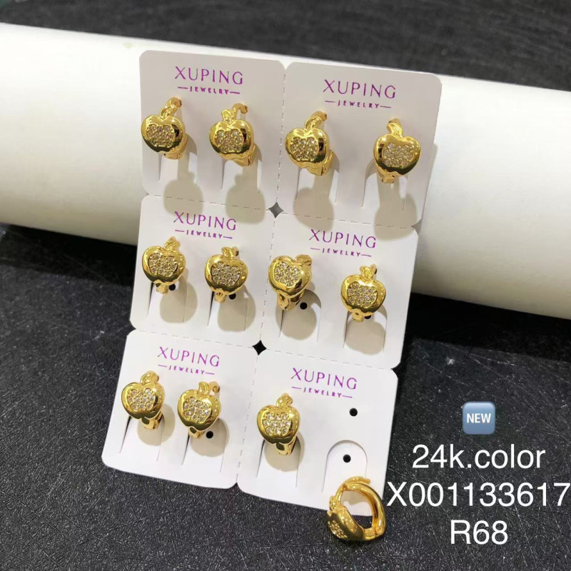 Hapones de orejas de cobre de aleación de cobre chapado en 24K orejas de moda ligera de lujo para mujeres aretes de orejas de estilo coreano joyas personales