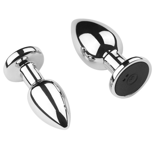 Metal vibrating anal plug, magnetic rechargeable back chamber g-spot vibration, prostate orgasm masturbation device, erotic adult toy