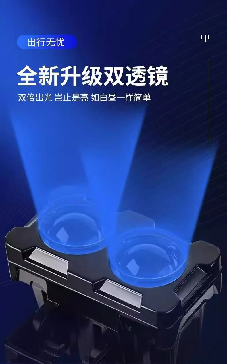 Minion Double-Eye Spotlight Electric Vehicle Light Ultra-Bright Led Light Motorcycle Lens Spotlight Auxiliary Headlight