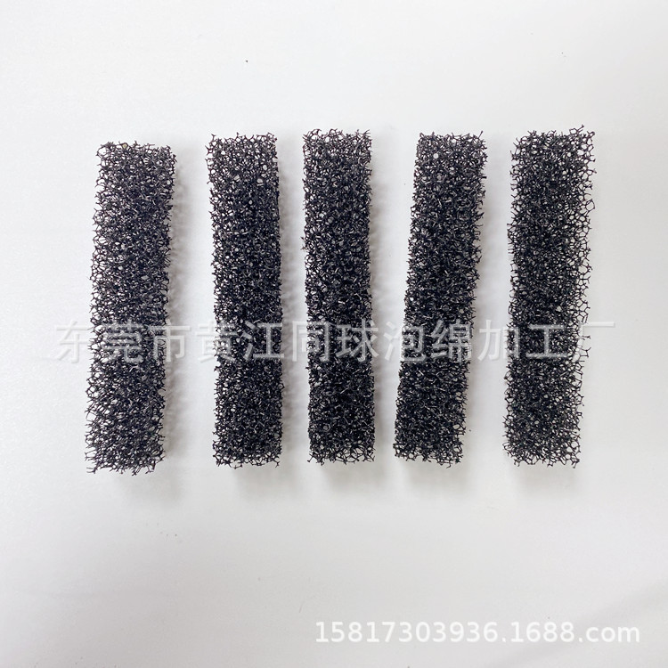 厂家批发 黑色粗孔水族净化箱海绵长条 污水处理厂滤水过滤棉