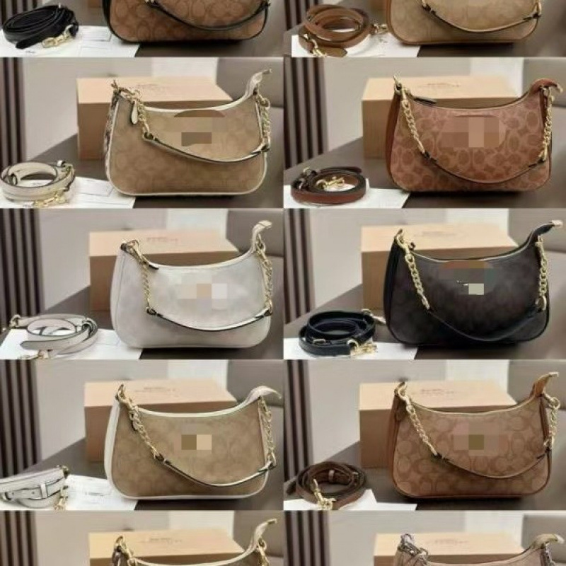 Coach's New Women's Bag Teri25 Armpit Bag Classic Presbyopic Fashion Single Shoulder Crossbody Satchel Mahjong Bag Women's Bag