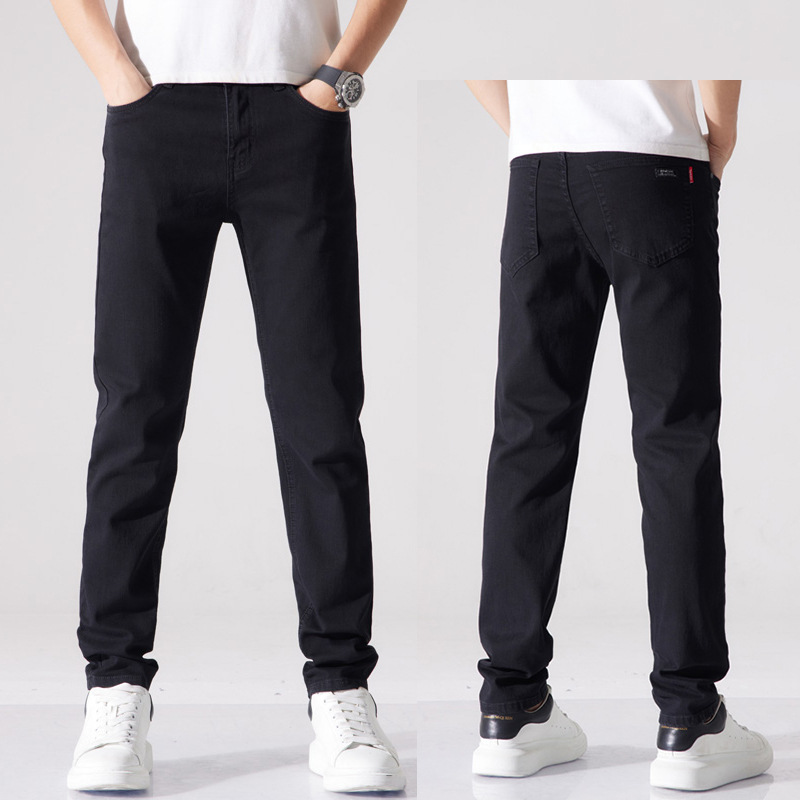 Pantalones vaqueros de los hombres Primavera y cuatro estaciones moda Slim straight stretch coreano casual boutique
