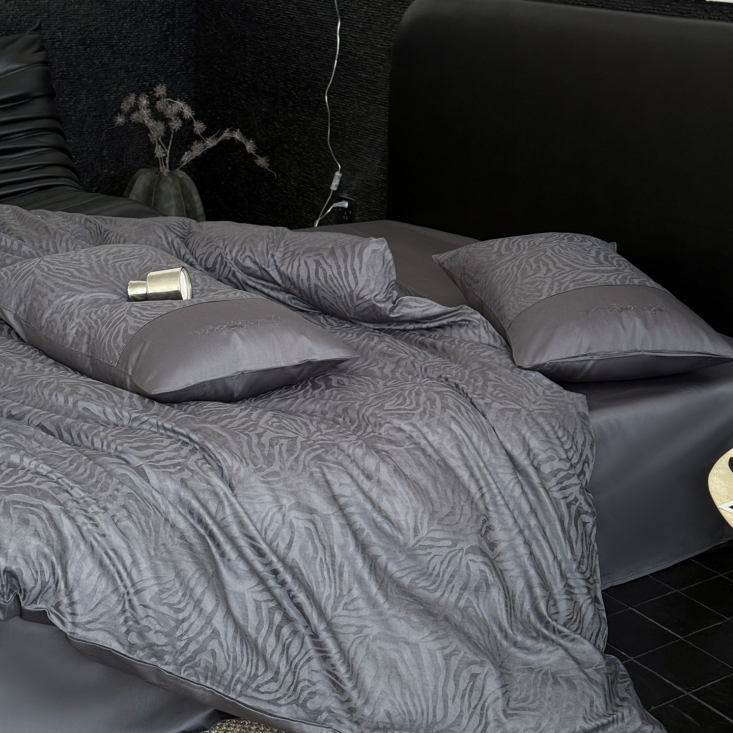 100s algodón ligero de lujo de alta gama de algodón de cuatro piezas Jacquard nórdico sábanas de ropa de cama