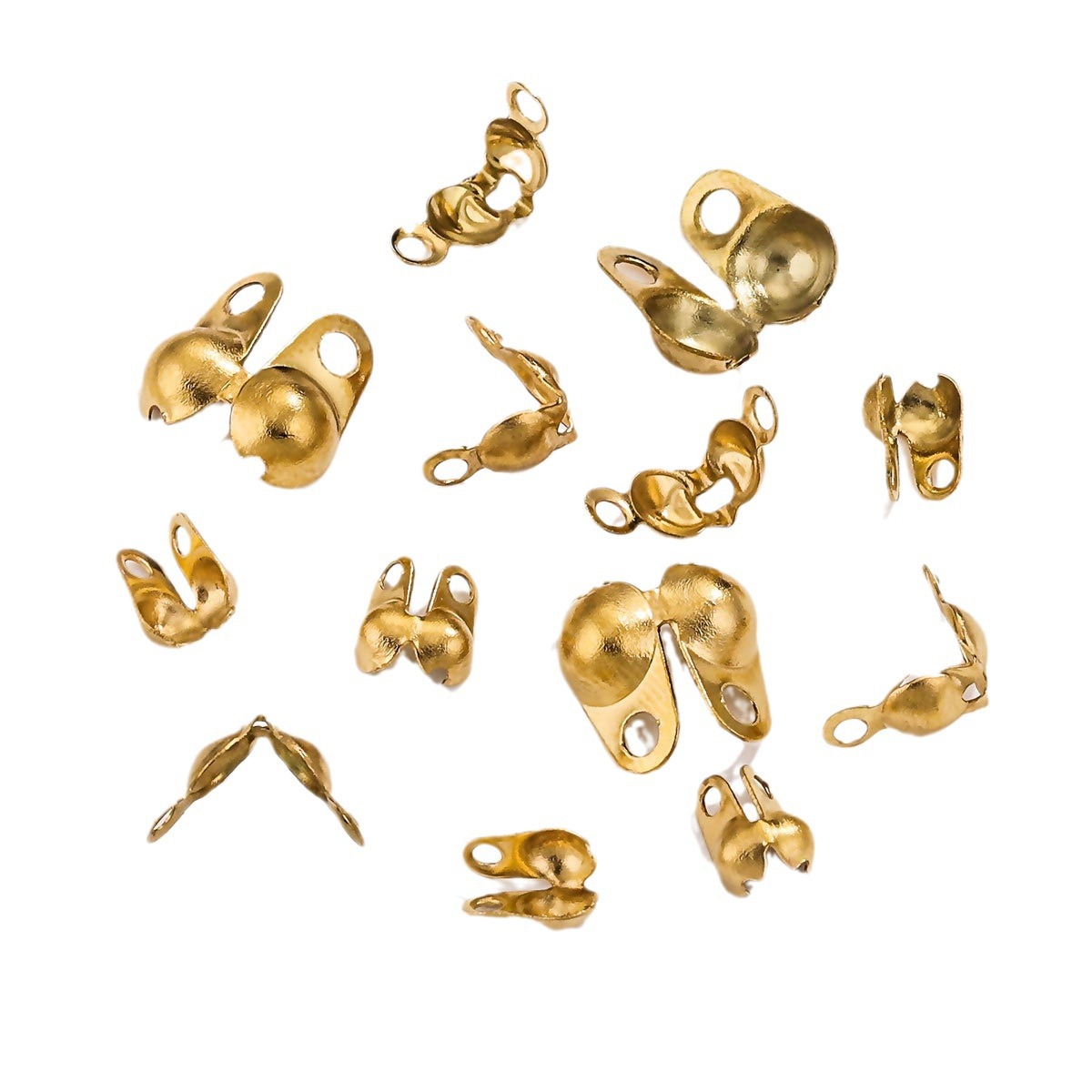 Acero inoxidable con retención de color al vacío, hebilla de cuentas chapada en oro, hebilla de cadena de cuentas de acero de titanio, collar de perlas, hebilla de cuentas de Baotou, joyería de bricolaje