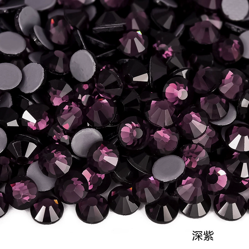 Hot‑fix rhinestones SS3–SS30, glass crystal round flat‑back, 1440 pcs per pack (hot‑melt)
