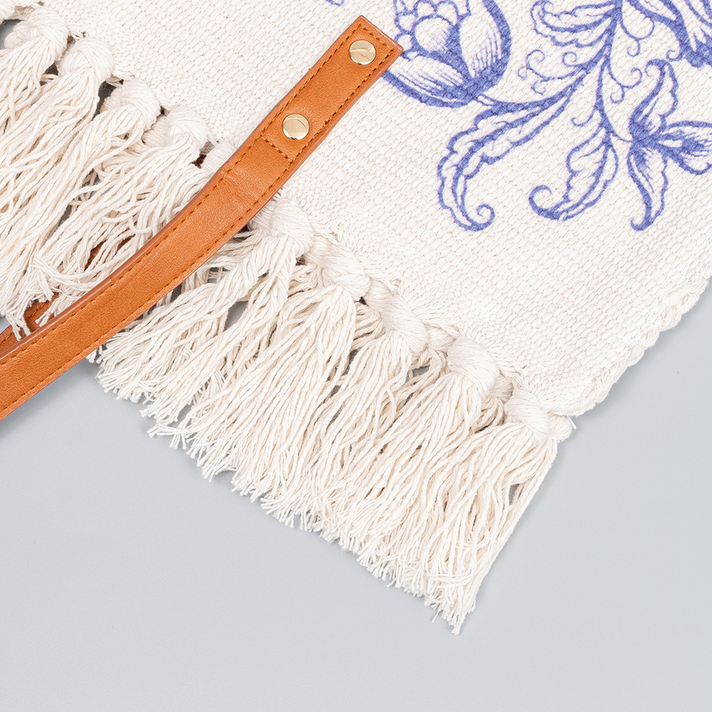 Kleng Grupp One-Shoulder Canvas Bag mat engem Drock aus Bohemian-Ethnie-Charme, Sutote-Täsch, Handtasche mat grousser Kapazitéit fir Fraen_voghion.com