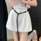 Casual Suit Short Pants Skirt High Waist Outer Wear Slim Wide Leg Niche 2025 Spring Flower Bud Pants for Children Ins