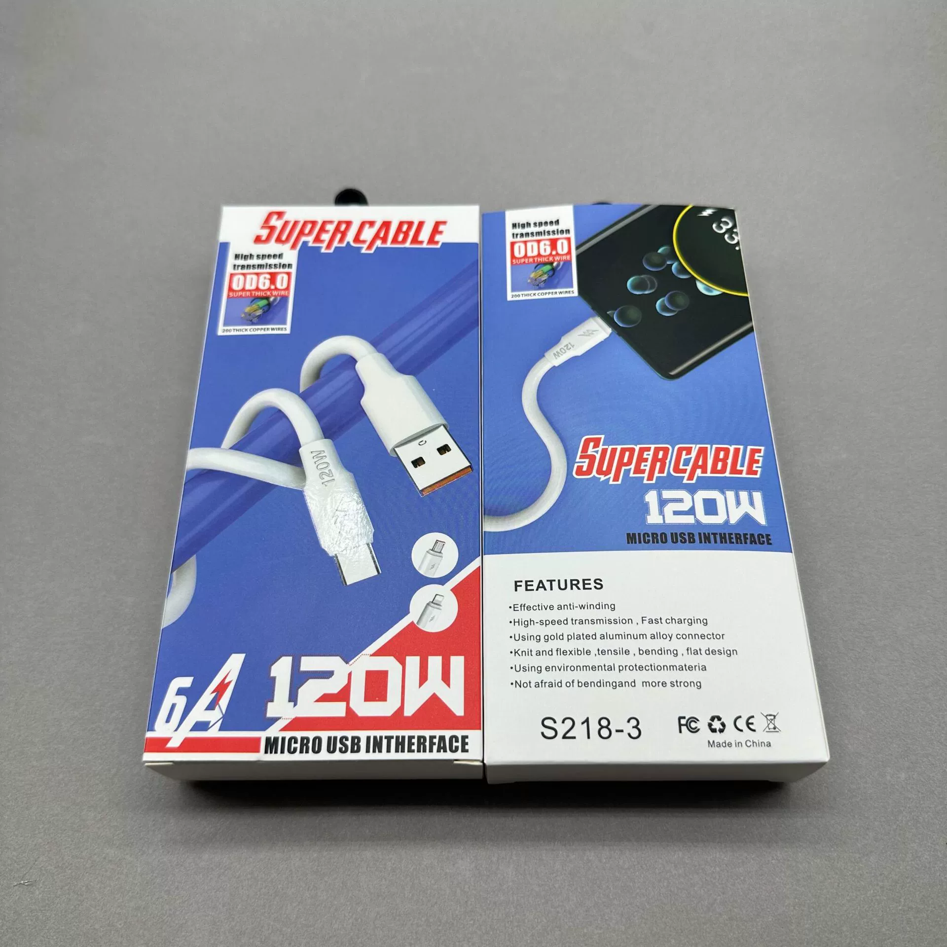 Fast charging data cable (Zhen) 5A/6A PD, Type‑C/Apple/Android, braided, 0.3–3 m