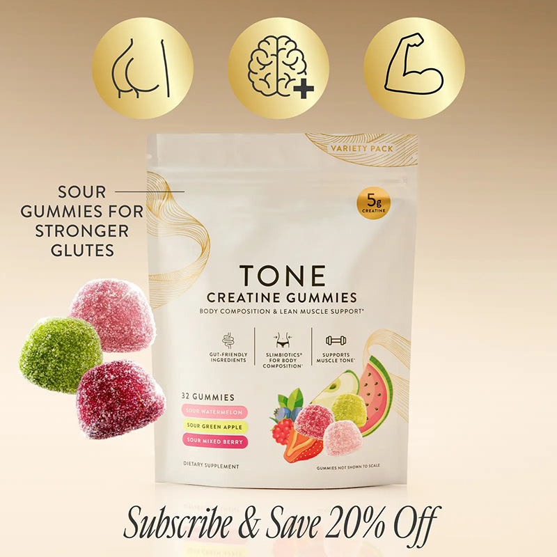 Hot-selling Amazon TK cross-border bestseller factory wholesale direct sales 32-piece flavored creatine gummies CREATINE
