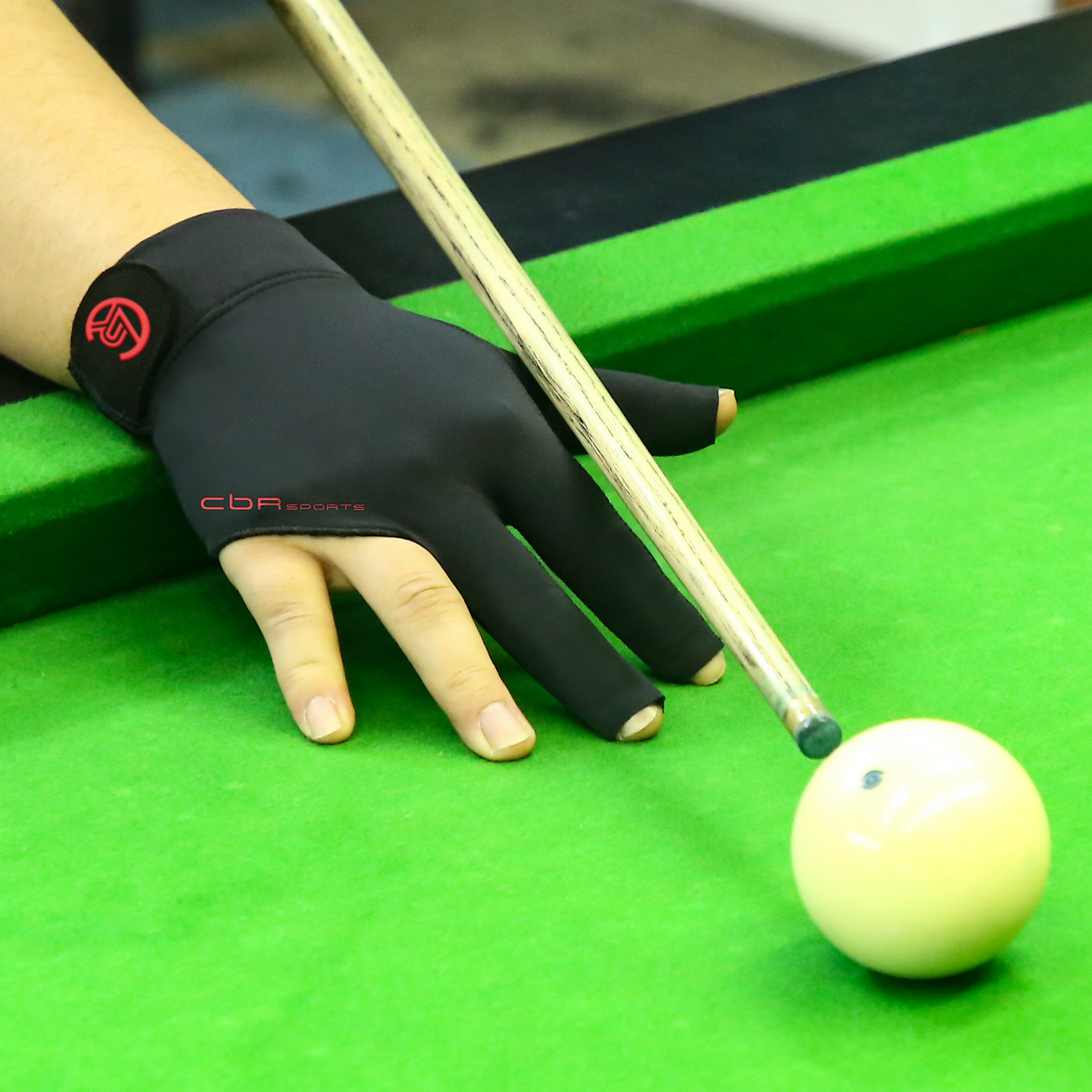CBR SPORTS台球三指手套配件高弹力舒适吸汗桌球手套