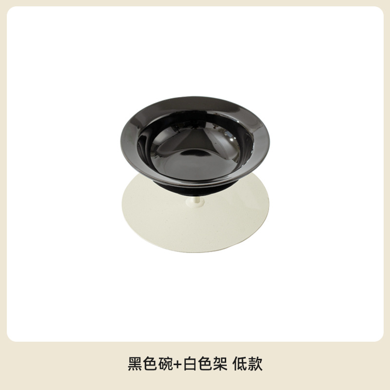 Cerámica creativa de pies altos de gran calibre de alto valor facial para mascotas y gatos cuello protector de columna cervical anti-derrumbe tazón de agua de grano