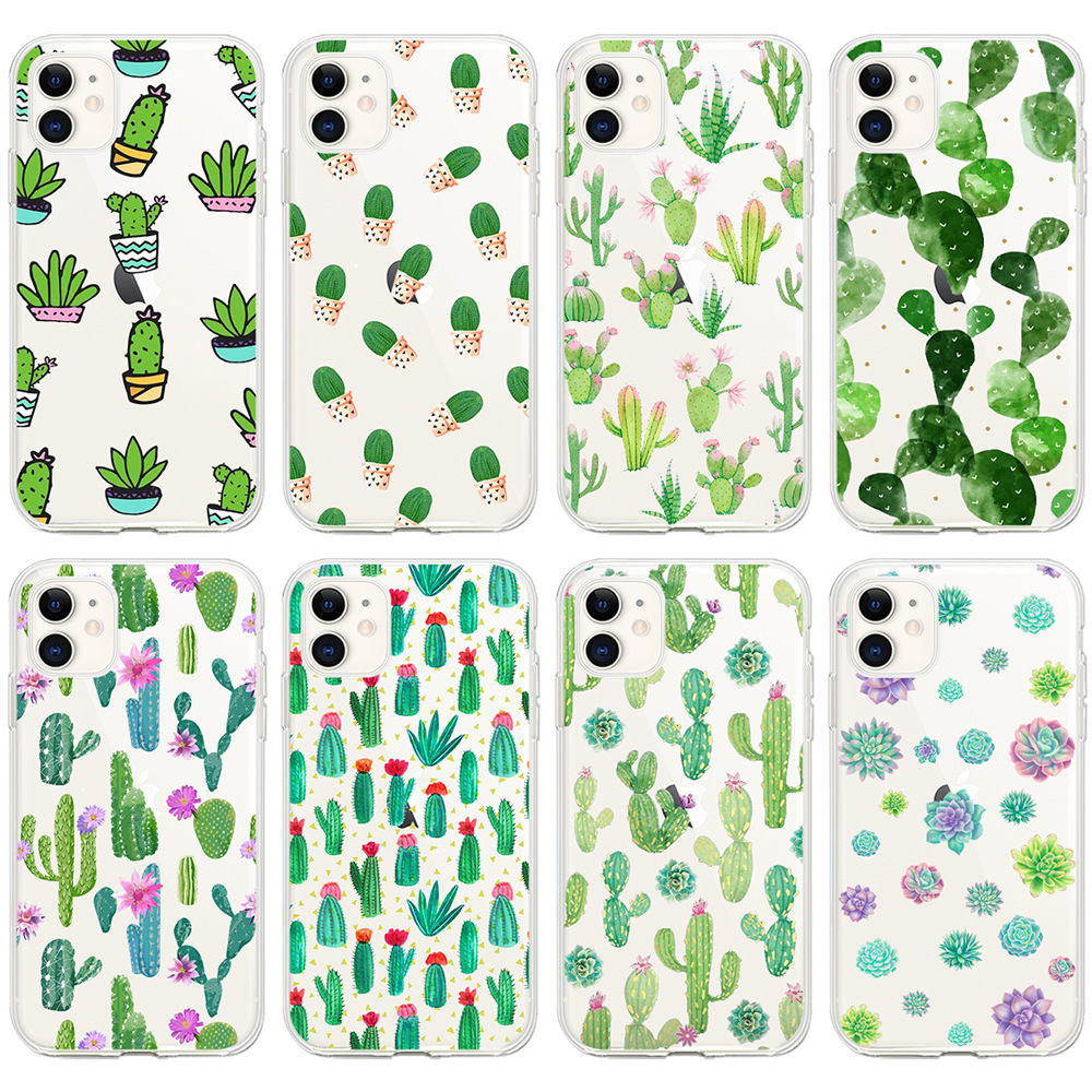 ct手机壳iPhone热带植物适用usca手机壳多肉necapho15仙人掌se