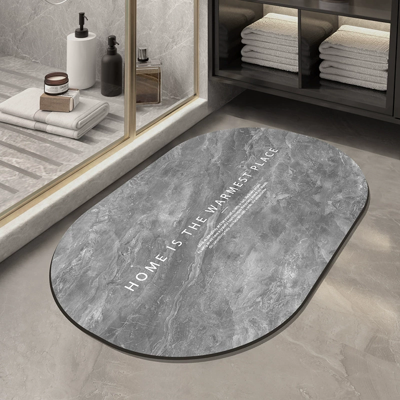 Мраморная диатомовая грязь коврик для ванной комнаты впитывает воду и быстро сушит коврик для ног