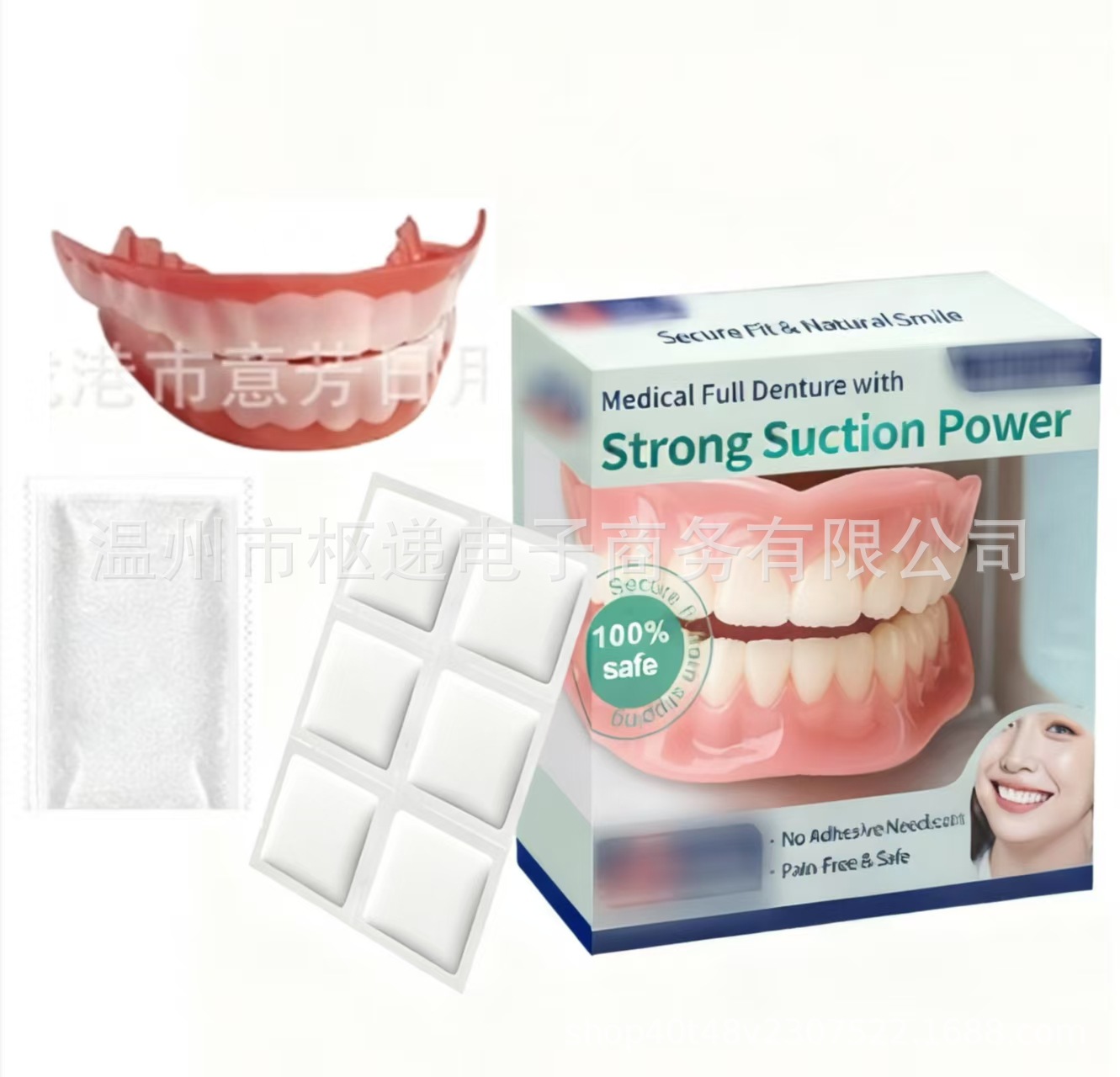 0011 todo incluido nuevo dientes superiores e inferiores + goma de diente