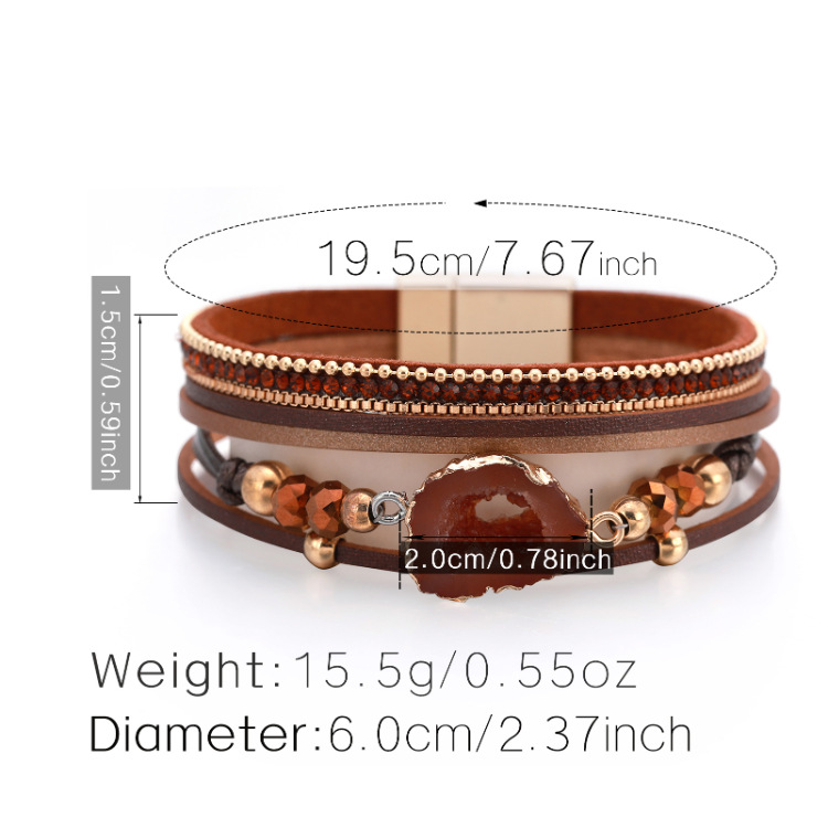 1 Piece Fashion Geometric Pu Leather Handmade Women's Bangle display picture 1