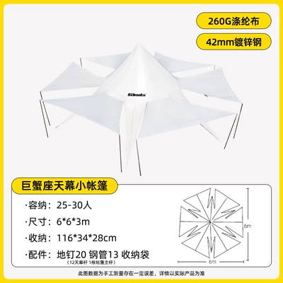 Camp Rainproof Sunshade Tent — Avtomobil yan çətirləri - 6m-6m-3m-cancer-a-variety-of-optional