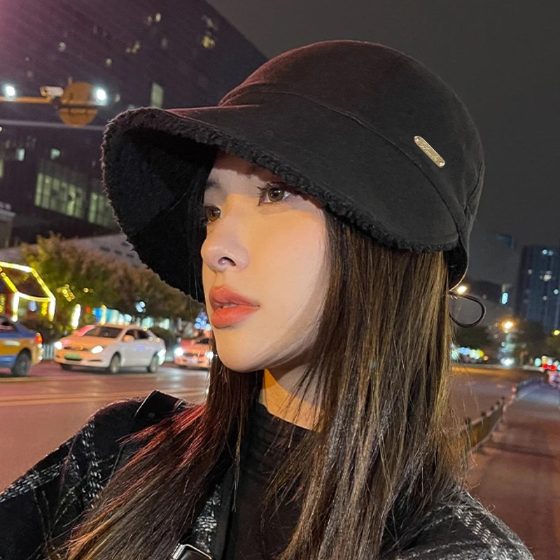 Lusis gleiche Herbst-Winter-Plüsch-Entenschnabelmütze, koreanische Version für Kinder, modisch, einfach und vielseitig, auffällig_voghion.com