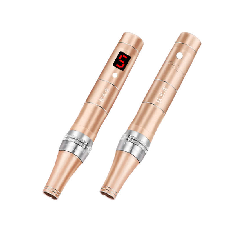 Qiushuitang Nano Equipo de belleza de microagujas eléctrico, aguja facial, luz de agua, introducción de embrión medio, pluma microcristalina mts, hogar