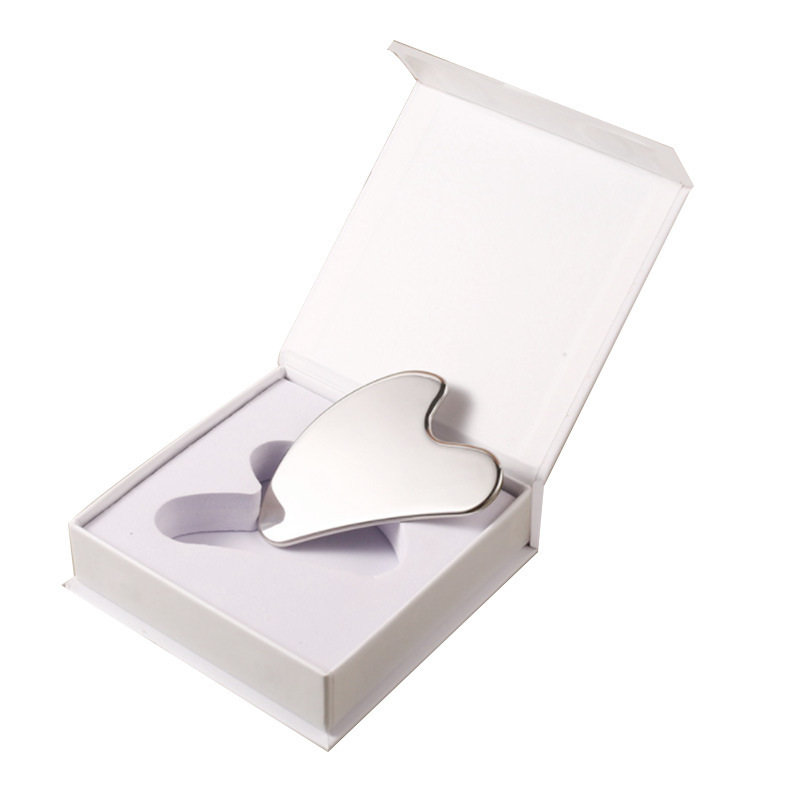 Rodillo de acero inoxidable masajeador 304 raspado traje de placa de elevación facial y apriete palo de masaje facial herramienta de cuidado de la piel