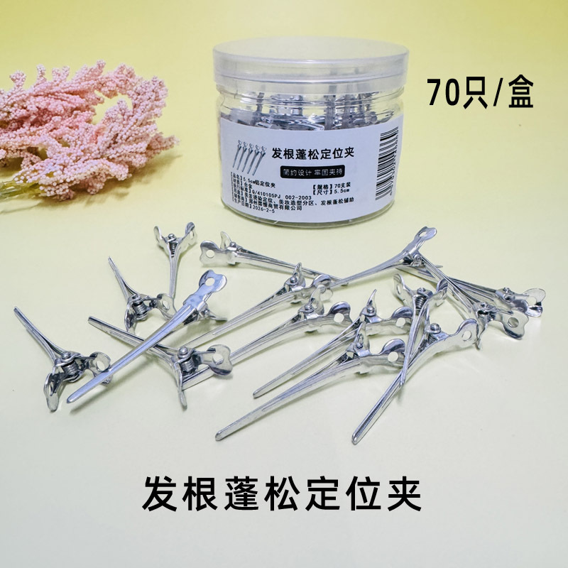 Hair Styling Duckbill Clips, 70 Aluminum Positioning Clips, Small Flat-Mouth Sectioning Clips, Hand-Push Wave Clips