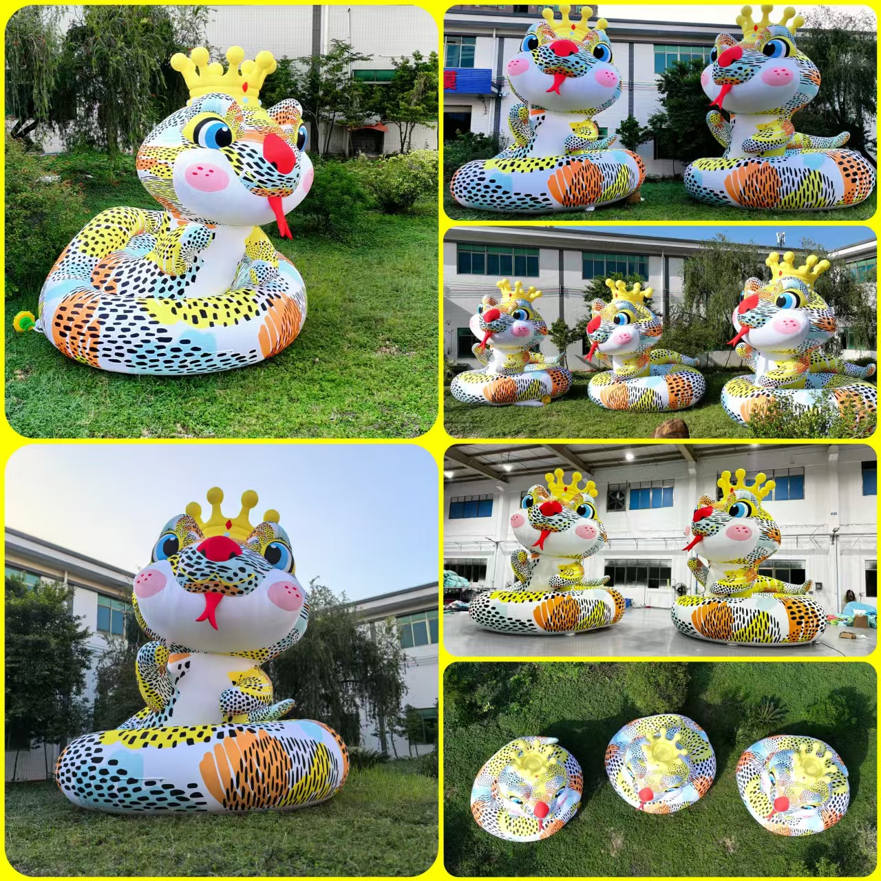 2025年充气蛇气模 仿真卡通蛇大型充气道具商场布置气模装饰美陈