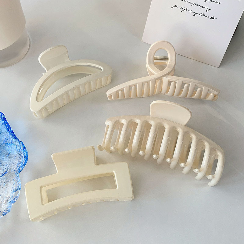 Blanco simple baño pinza de pelo subred rojo estilo coreano nueva placa pinza de pelo de la cabeza accesorios para el cabello temperamento femenino tocado